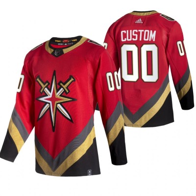 Vegas Golden Knights Custom Red Men's Adidas 202021 Alternate Authentic Player NHL Jersey